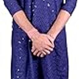 Men Blue Colour Kurta Pajaama-image-91