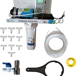 Water Bravo Professional Fogger System Kit with 100 GPD Pump, Digital Timer, 10 Nozzles, 15m Pipe for Dairy and Poultry Farm Cooling-12