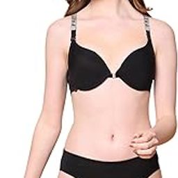 PrettyCat Lightly Padded Sexy T-Shirt Bra Panty Set with Shine Strap-image-23