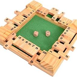 Clapjoy Shut The Box Dice Game for Kids & Adults [4 Sided Large Wooden Board Game, 2 Dice + Repeat Scorecard Usage] Educational Math Learning Toy, Table Top Game for The Party Family-22