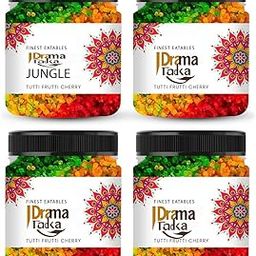 Drama Tadka Multicolor Tutti Frutti | Sweet & Chewy Candied Papaya Bits for Cakes, Cookies, Ice Cream & Baking Decoration | Vegetarian Topping (450 gram)-image-31