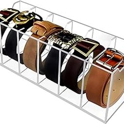 MILAANAMO Belt Organizer Acrylic For Closet And Drawer, Clear Belt Storage Holder Display Case For Men & Women, Tie Holder, Jewelry Holder, Cerulean-image-55