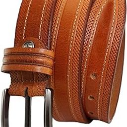 Casual Men's Leather Belt 40mm- Imported Italian Leather (Pack of 1) (Tan, G-804 Tan Leather Belt For Men)-image-41