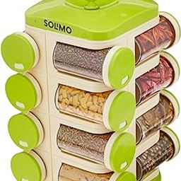 Amazon Brand - Solimo Revolving Plastic Spice Rack set (16 pieces)-image-74