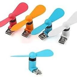 Axxe Mini Portable Type- USB Fan for Laptop Smartphone Cooling Fan with two blades small fan Laptop Multicolour (Pack of 2)-18