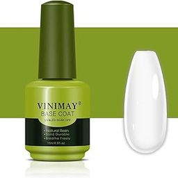 VINIMAY Professional No Wipe Base Coat 15ml for Gel Nail Polish Soak Off UV/LED Nail Lamp Gel Base Coat Upgraded Formula Long-Lasting DIY Home and Nail Salon-picture-18