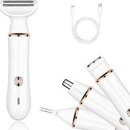 YUGMI SHOP 4-in-1 Multifunctional USB Rechargeable Painless Cordless Electric Shaver Trimmer for face Eyebrow Nose Legs Electric Razors for Women | Women Body Shavers Set-image-26