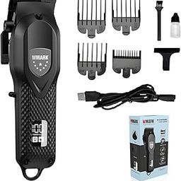 WMARK Men Ng-119 Professional Zero Gapped Hair Trimmer Digital Display Self Sharpening Blade 7000 Rpm Magnetic Motor Usb Charging 4Guide Comb Taper Lever Runtime 240 Min 2000 Mah Li-Ion Battery,Black-picture-43