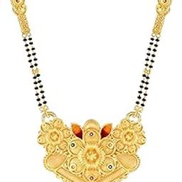 Traditional Black Beads Long One Gram Gold Copper Alloy Multi Mangalsutra/Tanmaniya Vati/Nallapussalu For Women(30 INCH LONG)-picture-15