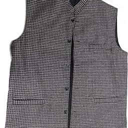 KULLU Jacket Nehru Jacket Reversal Both Side USABLE Double Side Check Brown and Black for Men-picture-11