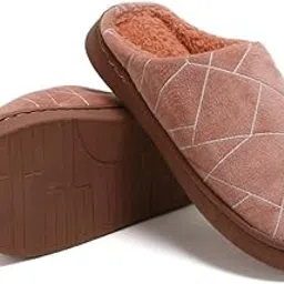 topibaaz Warm Winter Indoor Home Fur Slippers for Women Soft Breathable Anti Slip Flip Flop Household Cotton Shoe Carpet Slippers for Bedroom Sandals-picture-2
