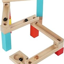 TOYARTSY Wooden Construction Marble Slider Puzzle and Marble Slippery Run Track Toys-30