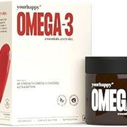 YourHappyLife Omega-3 4X Strength Astaxanthin | 4X Concentrated Triglyceride Fish Oil with 743 mg EPA, 528 mg DHA & Natural Astaxanthin for Brain, Heart, Joints & Skin Health | Pack of 1 (50 Softgels)-10