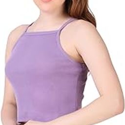 Women's Slim Fit Ribbed Knit Crop Cami Top Strap Sleeveless Casual Stretchy Tank Top-picture-48
