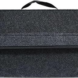 DOUBLE R BAGS felt Car Trunk Organizers Large Foldable Boot Storage Organizer Anti Slip Car Trunk Compartment Boot Cleaning Supplies Storage Organizer Utility Tool Bag.(Black)-2