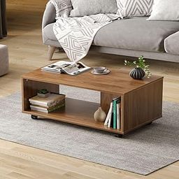 Wakefit Coffee Table | 1 Year Warranty | Center Table, Tea Table, Center Table for Living Room, Coffee Table for Living Room, Engineered Wood (Leonis - Columbian Walnut)-29