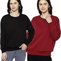 mack jonney Fleece Round Neck Sweatshirt for Women (Pack of 2)-SW_RN_BLK_BLU_002-P-picture-1