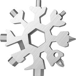 Digi Collections Durable & Portable 18 in 1 Snowflake Multi-Tool, Snowflake Bottle Opener Flat Phillips Screwdriver Kit Wrench-picture-4