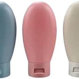 Hauselle 3 Pcs Travel Bottle Set Transparent Pouch Leak-Proof Refillable Toiletry Bottles for Shampoo, Lotion, Soap Travel Essentials Kit (Multicolor Pack of 1)-image-39