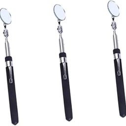 PartyKindom 3pcs Folding Telescopic Inspection Mirror Swivel Joint View for Automotive Maintenance Shipbuilding Testing Industries High-Grade Accessory-10