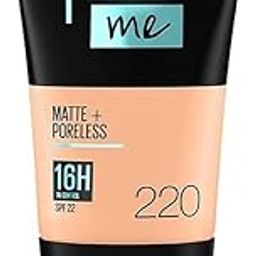 Maybelline New York Liquid Foundation, Matte & Poreless, Full Coverage Blendable Normal to Oily Skin, Fit Me, 220 Natural Beige, 18ml-image-4