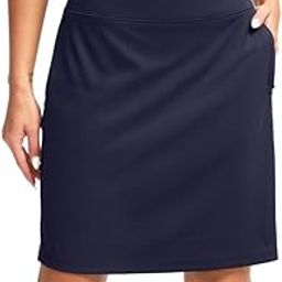 20" Golf Skorts Skirts for Women with 7 Pockets Knee Length Skort Athletic Modest Long Tennis Skirts for Women-32