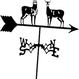 bnf® Weather Vane Mount Wind Direction Indicator Gazebo Coop Yard Metal Wind Vane with Elks 35Cm | Yard, Garden & Outdoor Living | Garden Decor | Weathervanes-image-70
