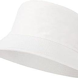 Women Bucket Hat Foldable Cotton Sun Beach Hat Fisherman Hat Casual Outdoor Cap Lovely Bomber Hats for Women Men Boy Girl, White -Colour, Free Size-image-23