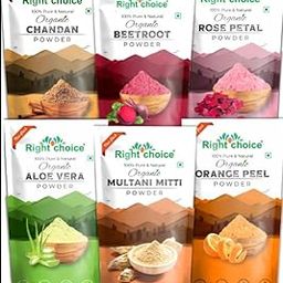 100% Natural Combo Rose Petal,Chandan,Beetroot,Orange Peel,Aloevera,Multani Mitti-31