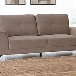 Royaloak Ipoh Malaysian Fabric Three Seater Sofa| Fabric | Tufting Design | Pocket Spring for Extra Comfort Sofa | Solid Wood Frame Construction Sofa | Metal Legs | 3 Seater Sofa | Sofa 3 Seater-image-0
