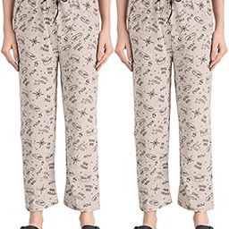 Womens Cotton All Over Printed Pyjamas/Lounge Pants (Pack of 2)-image-63