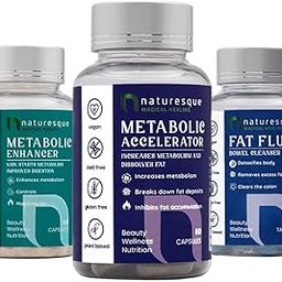 Naturesque Metabolism Accelerator Capsules Targeted Fat Metabolism Effective Fat Dissolution Body Cleansing Detox Holistic Weight Loss For Men and Women 60 Capsules-16