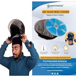 EcommerceHub® Hot & Cold Headache and Fever Cooling Round Pad, Reusable Long Lasting with Soft Cloth Cap, Riding Helmet Ice Pack,1 Set-image-49