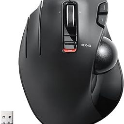 ELECOM Left-handed Wireless track ball mouse 6 button Tilt function Black M-XT4DRBK-13