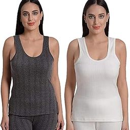 Fashiol Women Cotton Camisole Quilted Thermal Spaghetti Top Body Warmer Combo Set Winter Sameej for Women-image-8