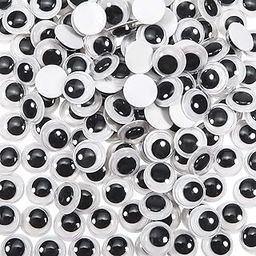 DEZIINE�7mm Funny Googly Eyes self Adhesive for handicrafts, 250 Pieces Wiggly Eyes, Googly Eyes Adhesive Large and Small, Stick on Eyes Stickers Mix, Wiggly Eyes self-Adhesive, googleeyes Craft (250)-image-91