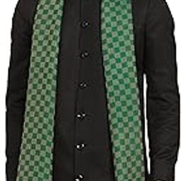 Men's Reversible Stole, checkered design Bottle Green-image-30