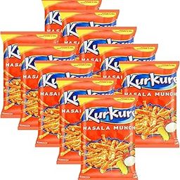 Kurkure Masala Munch 18g for Ultimate Crunch Experience (Pack of 10)-image-55