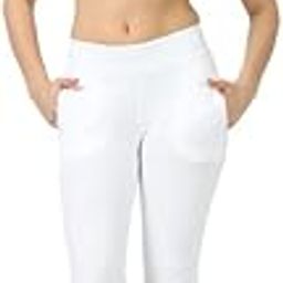 Women 4 Way Stretch Cotton Flared Leg Casual Trouser with 2 Side Pockets-image-23