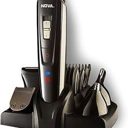 Nova NG 1151 All In One 100% Waterproof Corded N Cordless: 60 Minutes Runtime Hair Trimmer Grooming Kit For Men (Black)-28