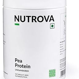 NUTROVA Pea Protein Powder, Vegan Protein Isolate - No Added Sugar, Artificial Sweeteners or Flavours, Vegan & Gluten-free - Easy to Mix (300gm) 80% protein content, 8g of protein in every 10g scoop-22