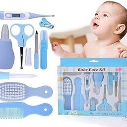 WEZOSHINET 8 in 1 Portable Manicure Grooming Kit for New Born Baby Healthcare Accessories Set to Keep Infants & Toddlers Clean|Perfect Nursery Gift with Nail, Hair, Ear Grooming Tools for Kids (10 pcs set)-14
