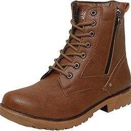 Leatherette Tan Brown Edition Zipper Heavy Duty High Ankle Length Long Boots Shoe Island For Men (HB9711-AZ)-image-21