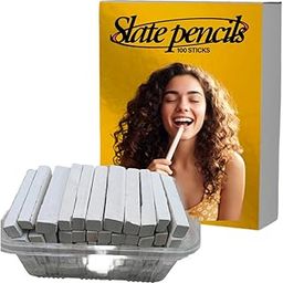 Slate Pencils - 1kg Box | Premium Natural Slate Sticks with Earthy Texture | Non-Toxic, Safe Chalk Sticks (100)-image-27