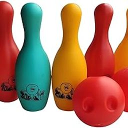 RAINBOW RIDERS Bowling Alley Set with 6 Pins and Two Balls Indoor Outdoor Sports Game for Kids | Light Weight & Easy to Carry, 3+ Years-29