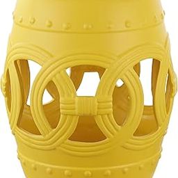 JONATHAN Y TBL1022E Lucky Coins 16" Chinese Ceramic Drum Garden Stool Bohemian, Coastal, Cottage, French Country, Traditional, Transitional for Living Room, Garden Room, Patio, Matte Yellow-image-85