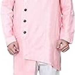 Basilio Men's Indo-Western Style Ethnic Set-101-Pink-picture-41
