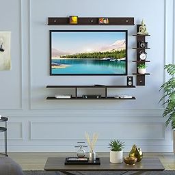 Anikaa Jasper Engineered Wood Wall Mount TV Unit/TV Stand/Wall Set Top Box Stand/TV Cabinet/TV Entertainment Unit (Wenge)(Ideal for Upto 55")(D.I.Y)-image-58