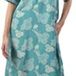 Women's Blue Printed Russian Silk Co-ord Set-image-88