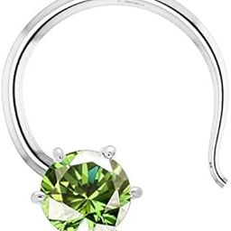 (Formerly MJ) Solitaire CZ Small Size Piercing Silver Nose Pin in Pure 92.5 Sterling Silver for Girls/Women-image-30